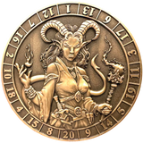 Dice Coins - d20 Female Tiefling Warlock